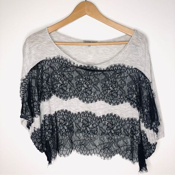 Calvin Klein oversized crop Lace Tee, S - Picture 1 of 5